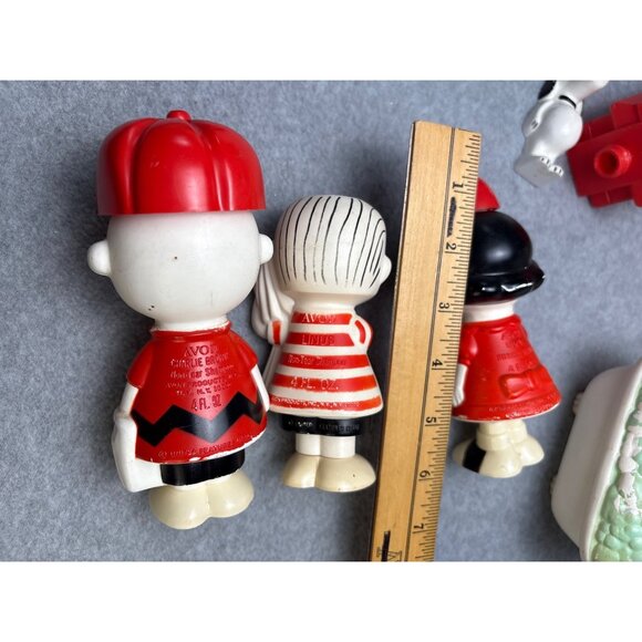 Vintage Avon Peanuts Character Bubble Bath Collectible Figures Set 1970s - Picture 12 of 15